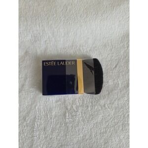 Vintage Estee Lauder Blue & Gold Flat 3.5" Bronzer / Blush Brush